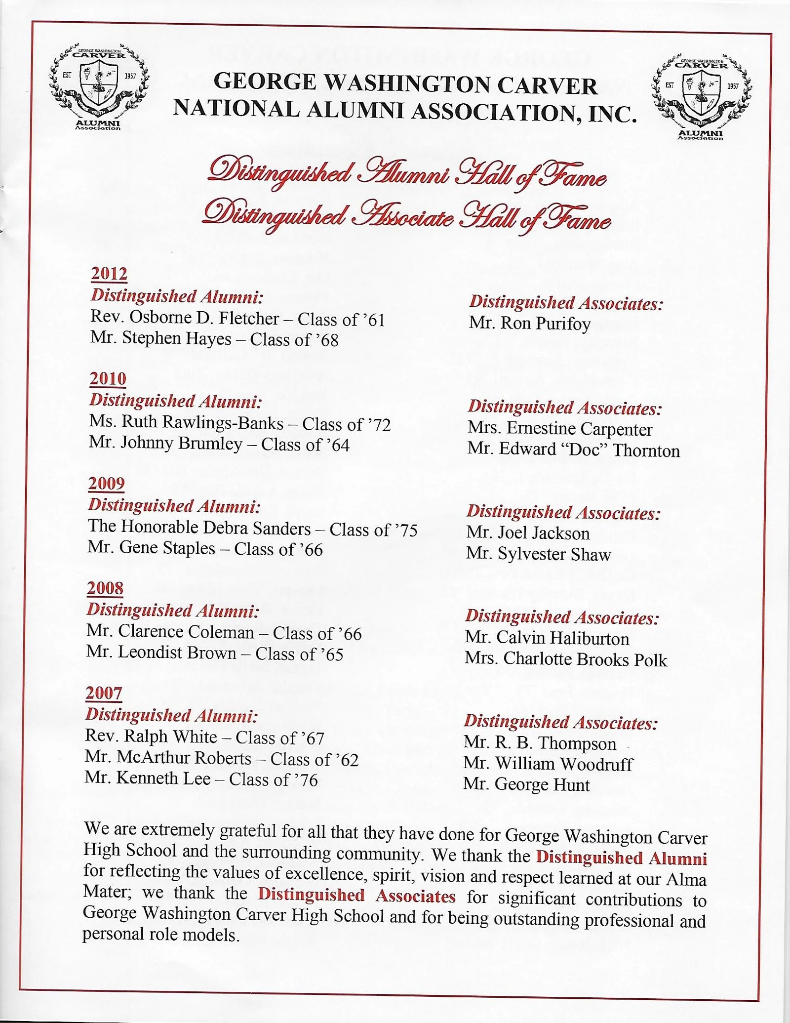 Hall of Fame document