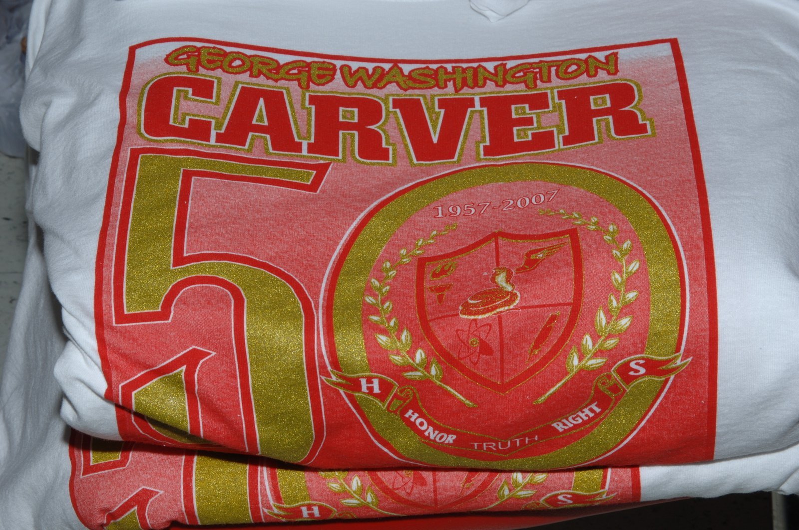 Carver High School 50th anniversary commemorative shirt