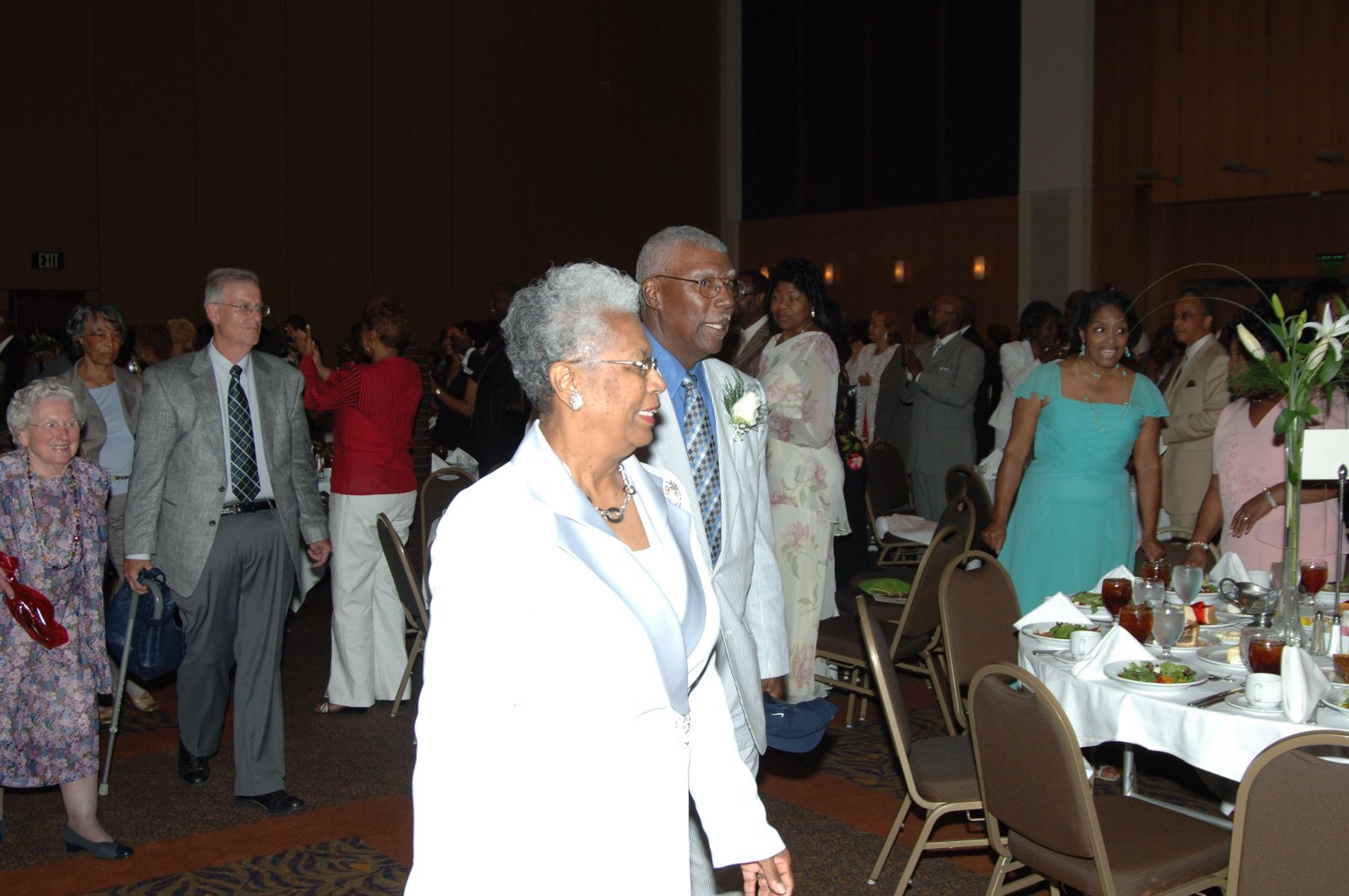 Alumni at formal dinner event