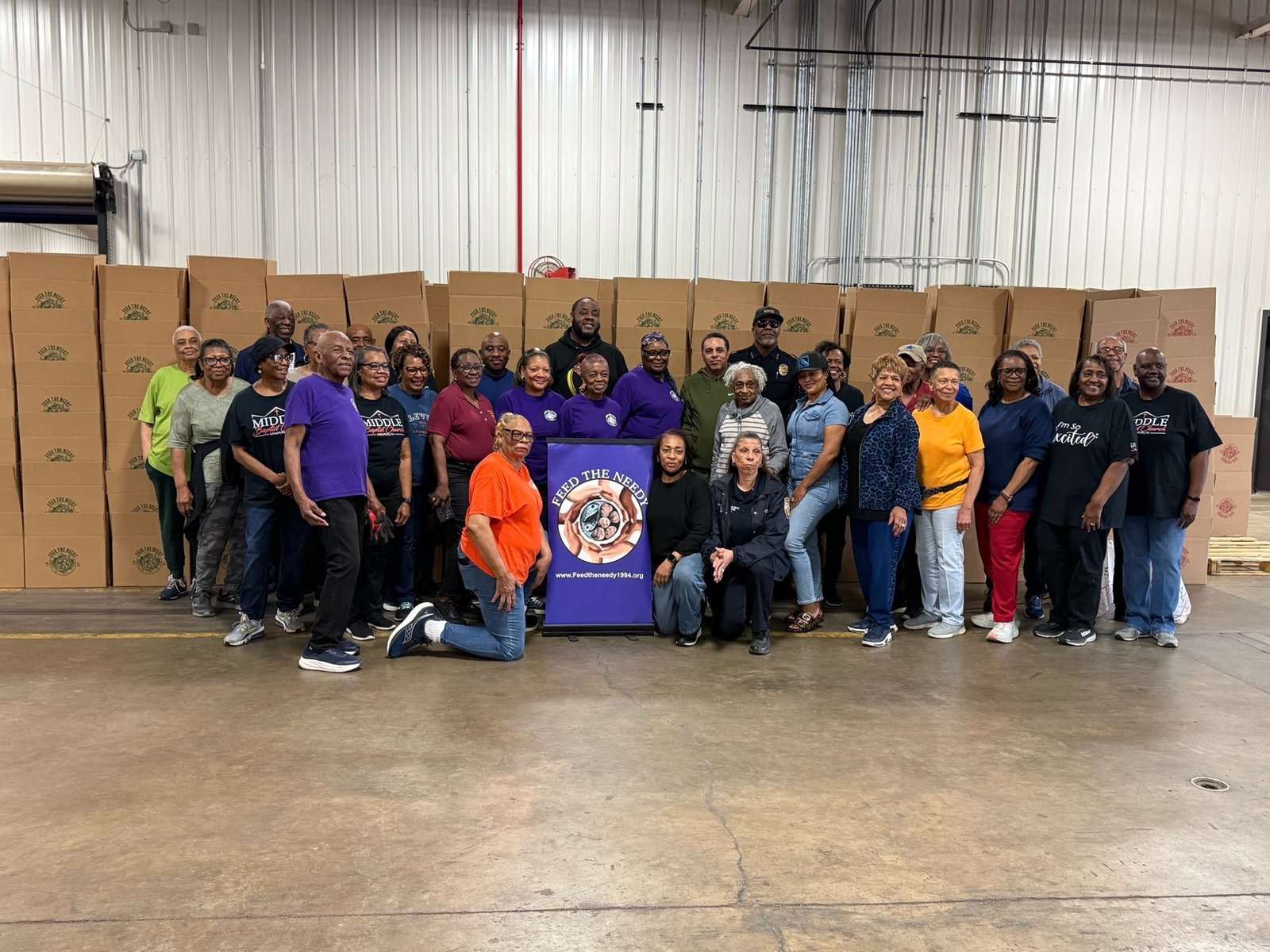 Alumni group at community service event